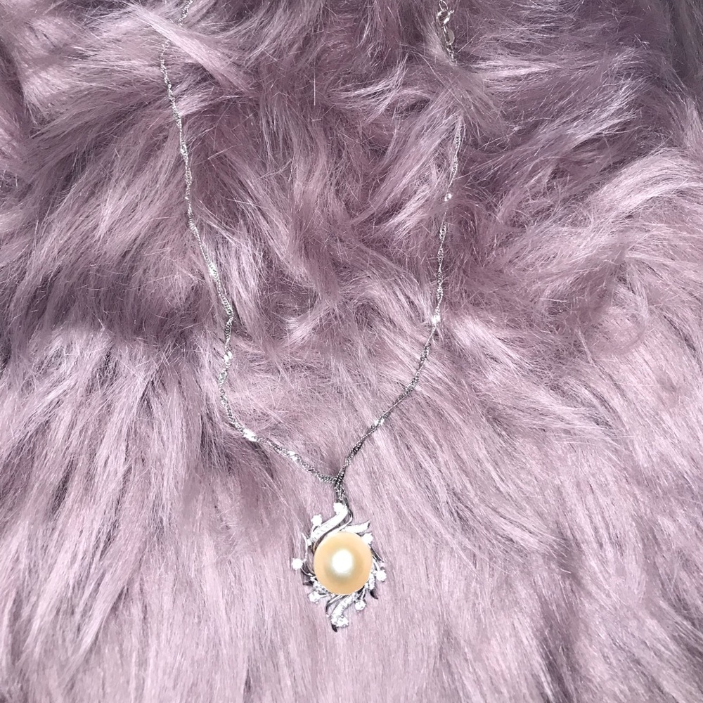 Very big natural pearlS925 necklace